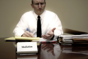Attorney at Desk for Mediation