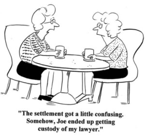 Divorced wife tells her friend about the settlement